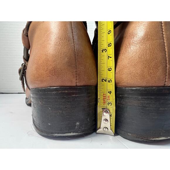 Vince Camuto Shaylee Brown Leather Distressed Equestrian Knee High Boots Sz 10B - Picture 7 of 15